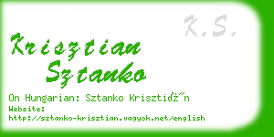 krisztian sztanko business card
